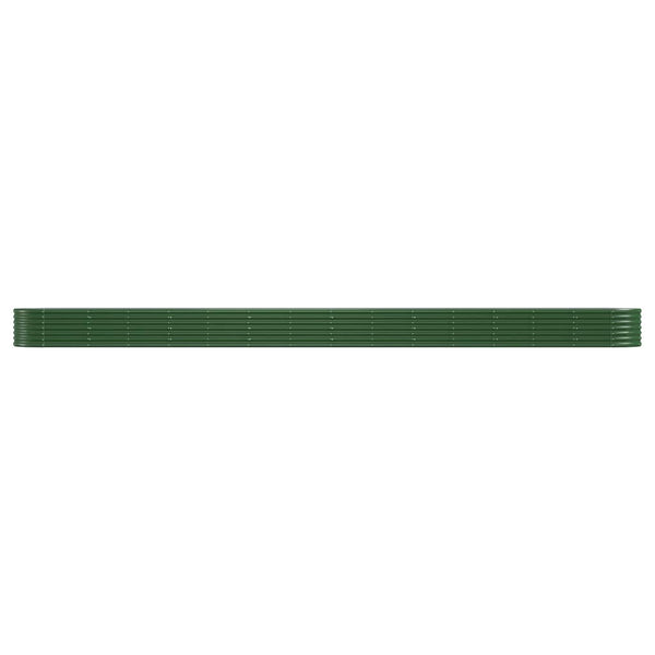 vidaXL Raised Garden Bed Galvanized Steel 620x80x36 cm Green