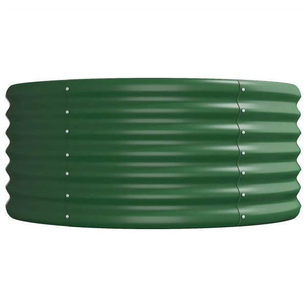 vidaXL Raised Garden Bed Galvanized Steel 620x80x36 cm Green