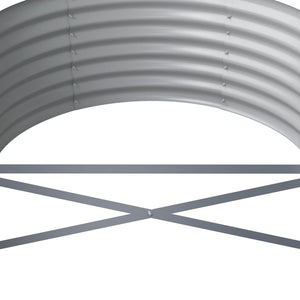 vidaXL Raised Garden Bed Galvanized Steel 620x80x36 cm Green