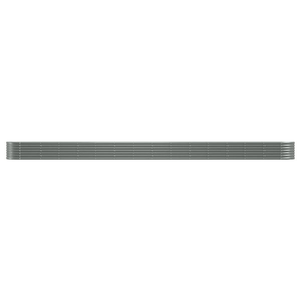 vidaXL Raised Garden Bed Galvanized Steel 620x80x36 cm Grey
