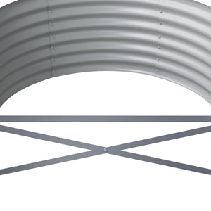 vidaXL Raised Garden Bed Galvanized Steel 620x80x36 cm Grey