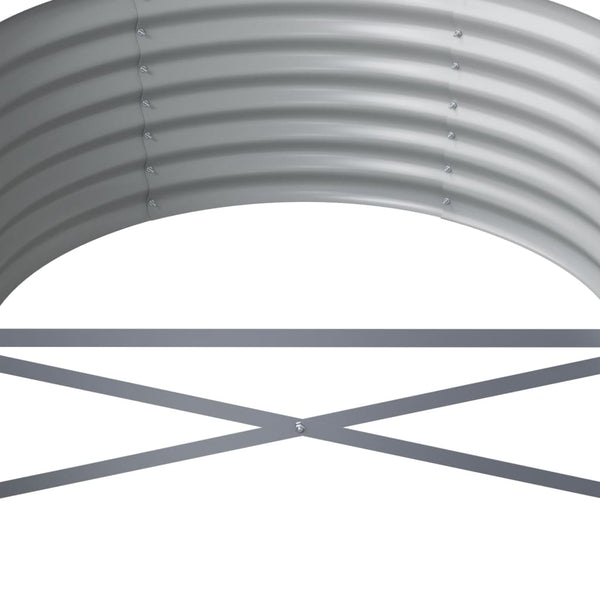 vidaXL Raised Garden Bed Galvanized Steel 620x80x36 cm Grey