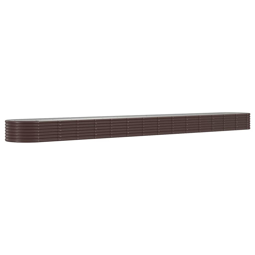 vidaXL Raised Garden Bed Galvanized Steel 620x80x36 cm Brown