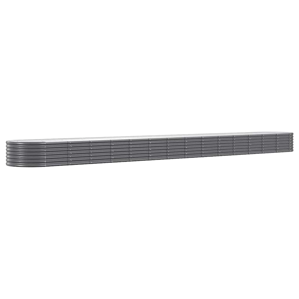 vidaXL Raised Garden Bed Galvanized Steel 620x80x36 cm Anthracite