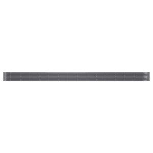 vidaXL Raised Garden Bed Galvanized Steel 620x80x36 cm Anthracite