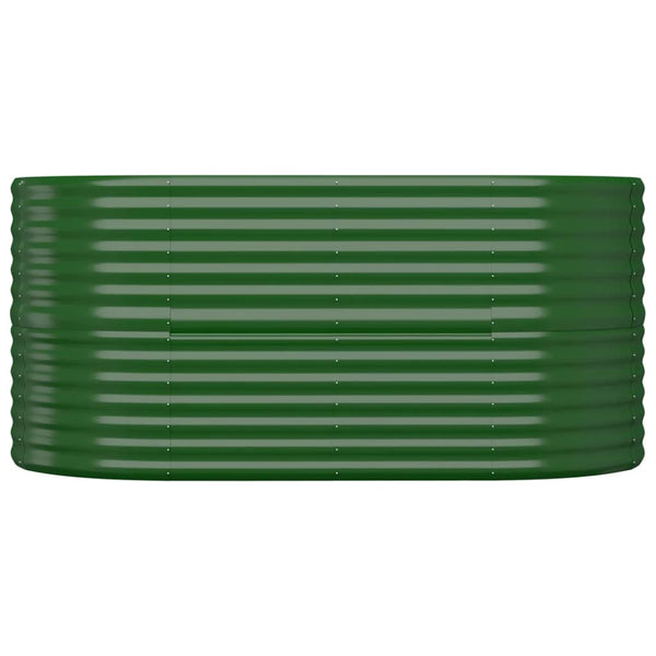 vidaXL Raised Garden Bed Galvanized Steel 152x80x68 cm Green