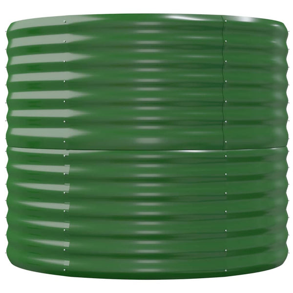 vidaXL Raised Garden Bed Galvanized Steel 152x80x68 cm Green