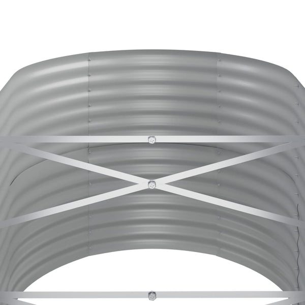 vidaXL Raised Garden Bed Galvanized Steel 152x80x68 cm Green