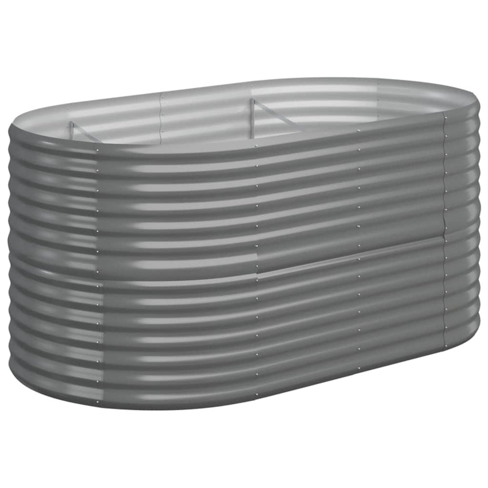 vidaXL Raised Garden Bed Galvanized Steel 152x80x68 cm Grey