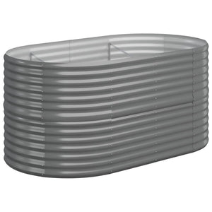vidaXL Raised Garden Bed Galvanized Steel 152x80x68 cm Grey
