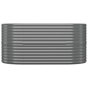 vidaXL Raised Garden Bed Galvanized Steel 152x80x68 cm Grey