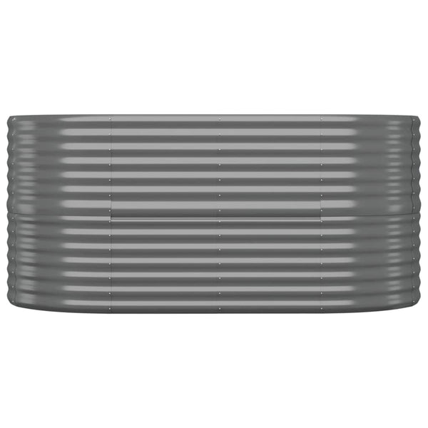 vidaXL Raised Garden Bed Galvanized Steel 152x80x68 cm Grey