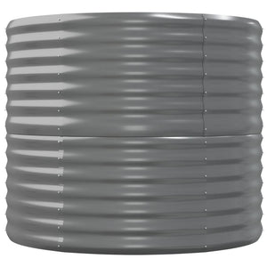 vidaXL Raised Garden Bed Galvanized Steel 152x80x68 cm Grey