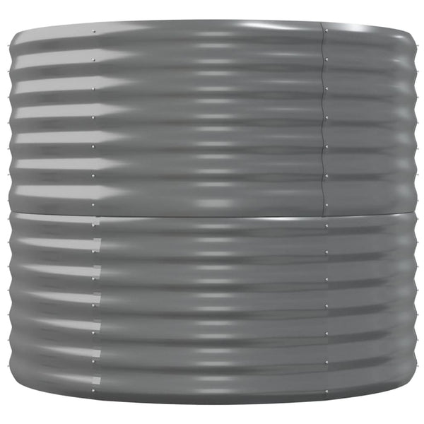 vidaXL Raised Garden Bed Galvanized Steel 152x80x68 cm Grey