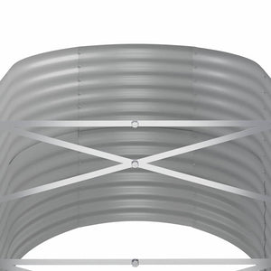 vidaXL Raised Garden Bed Galvanized Steel 152x80x68 cm Grey