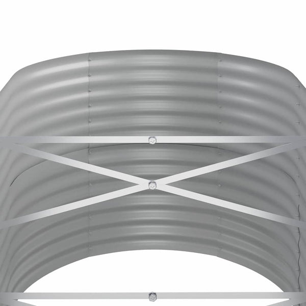 vidaXL Raised Garden Bed Galvanized Steel 152x80x68 cm Grey