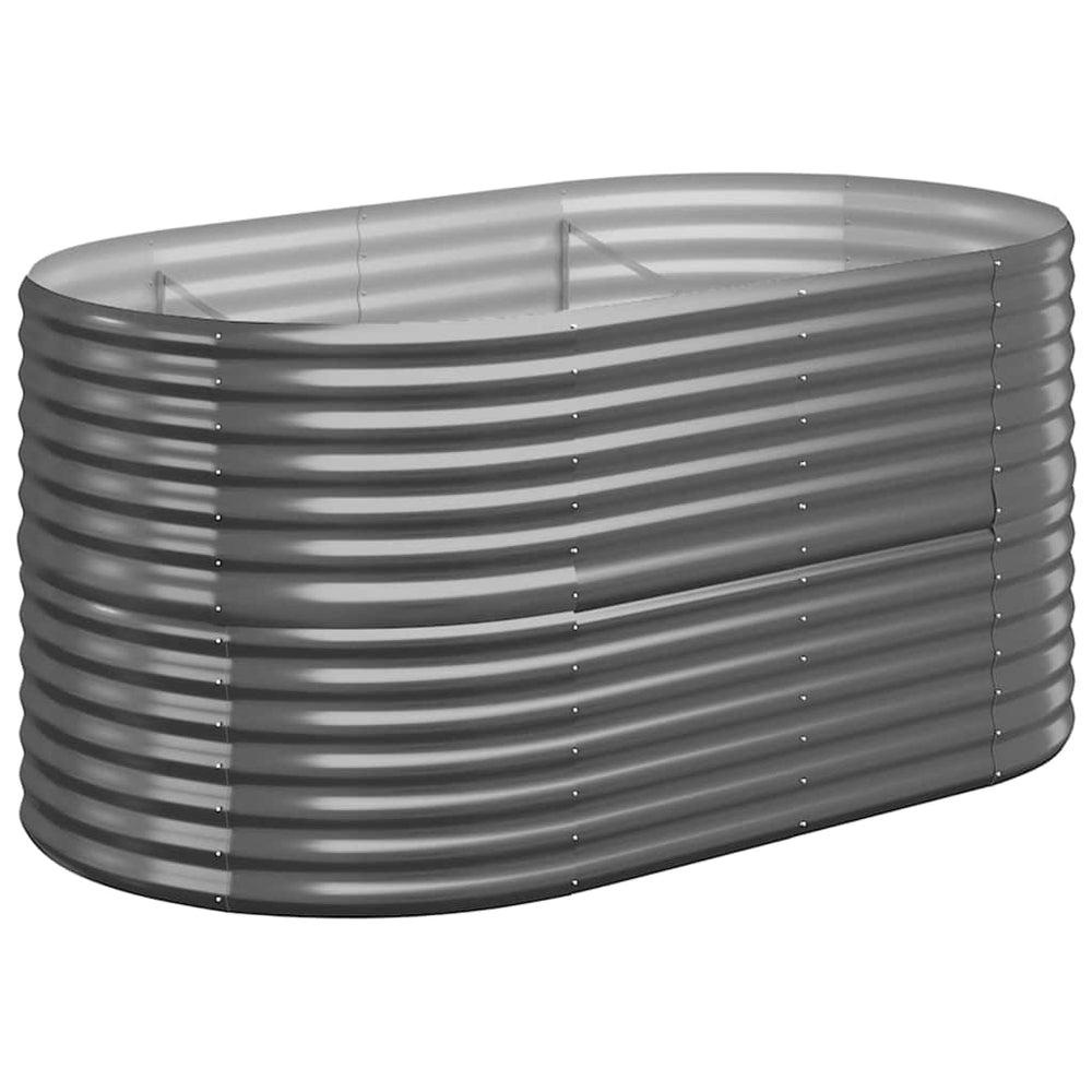 vidaXL Raised Garden Bed Galvanized Steel 152x80x68 cm Anthracite