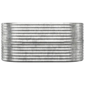 vidaXL Raised Garden Bed Galvanized Steel 152x80x68 cm Silver