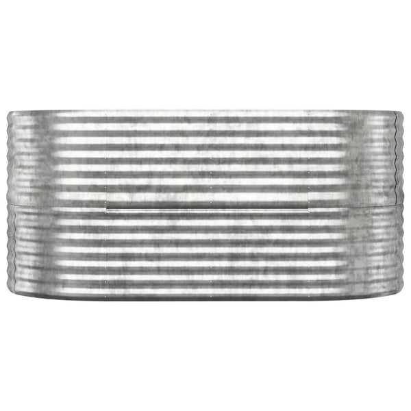 vidaXL Raised Garden Bed Galvanized Steel 152x80x68 cm Silver
