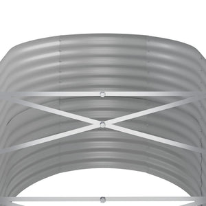 vidaXL Raised Garden Bed Galvanized Steel 152x80x68 cm Silver
