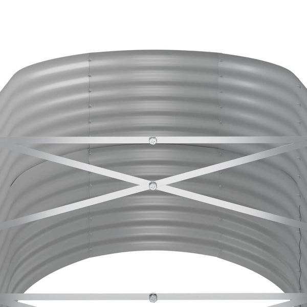 vidaXL Raised Garden Bed Galvanized Steel 152x80x68 cm Silver