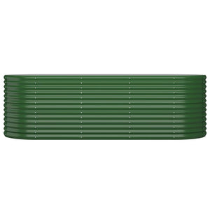 vidaXL Raised Garden Bed Galvanized Steel 224x80x68 cm Green