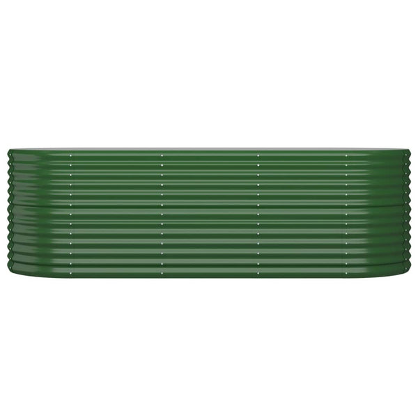 vidaXL Raised Garden Bed Galvanized Steel 224x80x68 cm Green