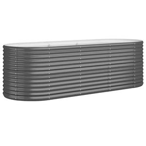 vidaXL Raised Garden Bed Galvanized Steel 224x80x68 cm Anthracite