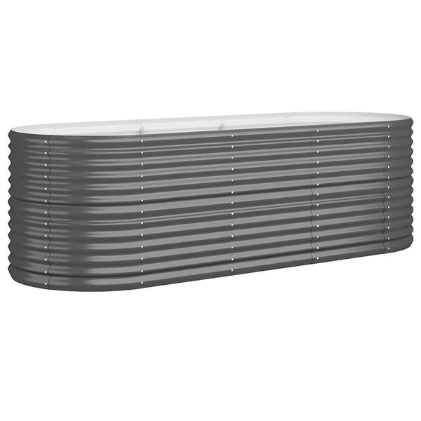 vidaXL Raised Garden Bed Galvanized Steel 224x80x68 cm Anthracite