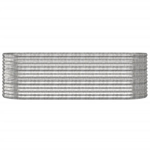 vidaXL Raised Garden Bed Galvanized Steel 224x80x68 cm Silver