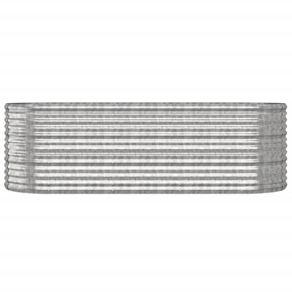 vidaXL Raised Garden Bed Galvanized Steel 224x80x68 cm Silver
