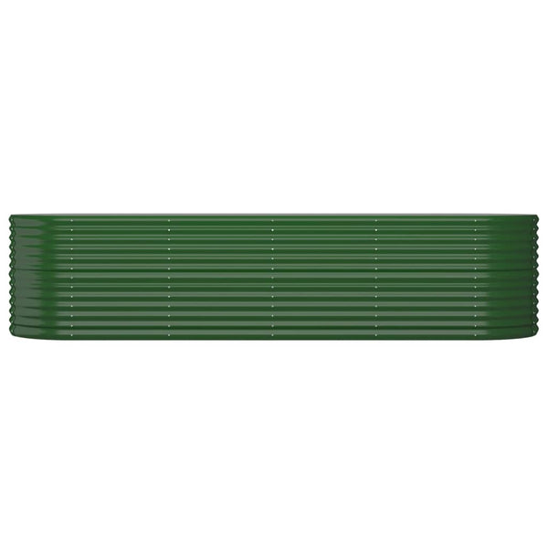 vidaXL Raised Garden Bed Galvanized Steel 296x80x68 cm Green