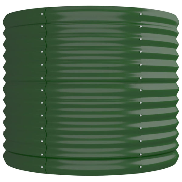 vidaXL Raised Garden Bed Galvanized Steel 296x80x68 cm Green
