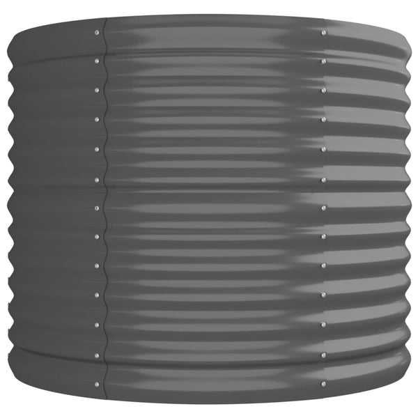 vidaXL Raised Garden Bed Galvanized Steel 296x80x68 cm Grey