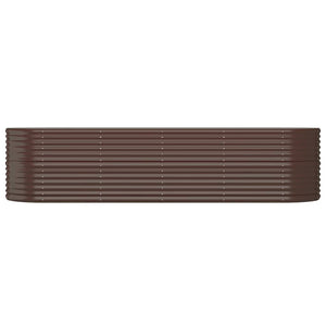vidaXL Raised Garden Bed Galvanized Steel 296x80x68 cm Brown