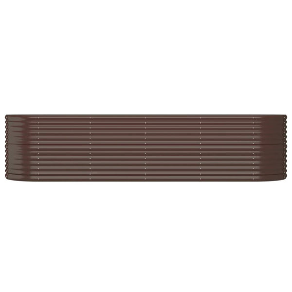 vidaXL Raised Garden Bed Galvanized Steel 296x80x68 cm Brown