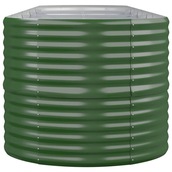 vidaXL Raised Garden Bed Galvanized Steel 368x80x68 cm Green