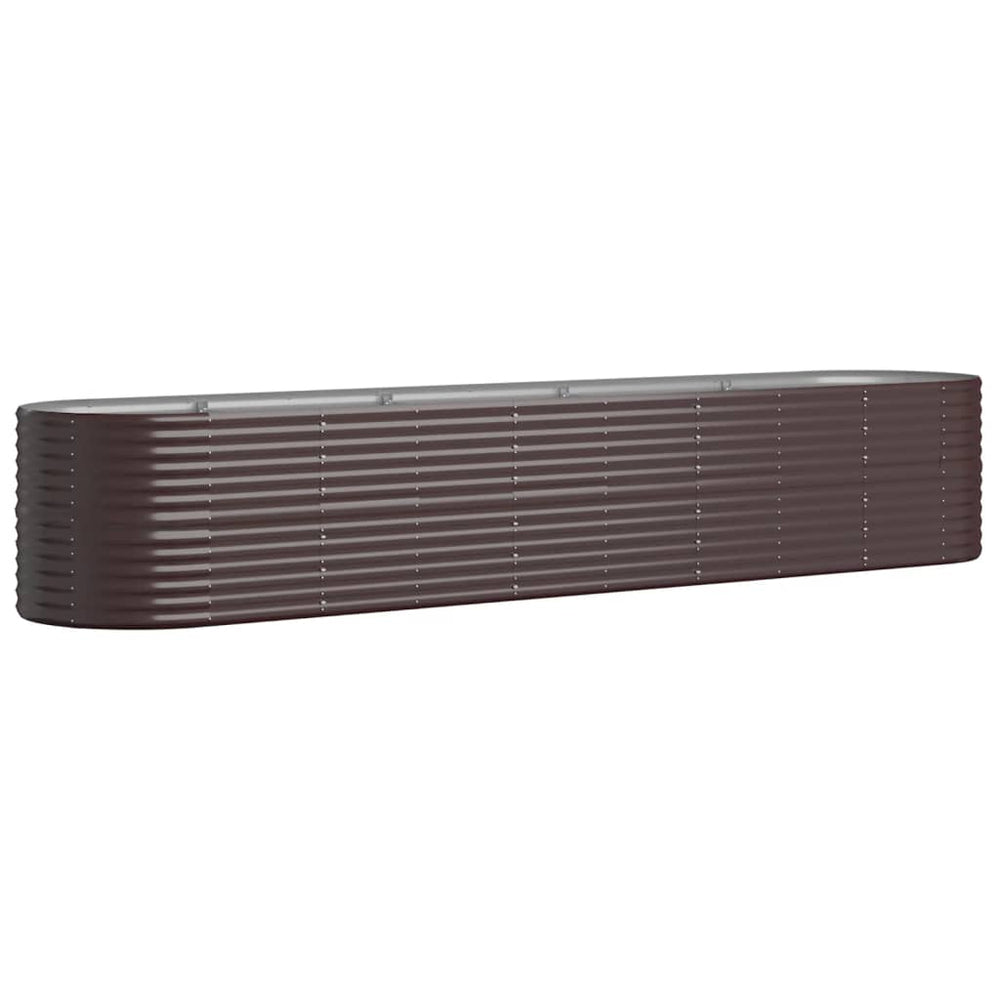 vidaXL Raised Garden Bed Galvanized Steel 368x80x68 cm Brown