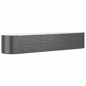 vidaXL Raised Garden Bed Galvanized Steel 368x80x68 cm Anthracite