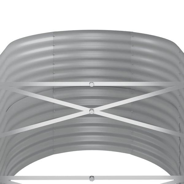 vidaXL Raised Garden Bed Galvanized Steel 368x80x68 cm Anthracite