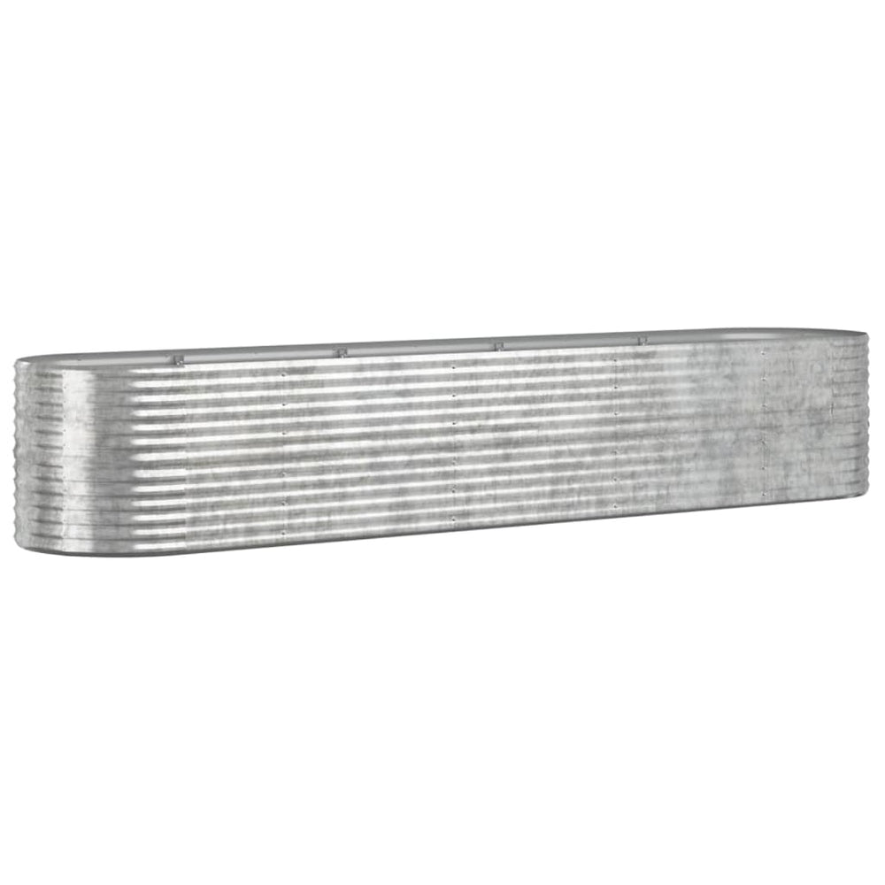 vidaXL Raised Garden Bed Galvanized Steel 368x80x68 cm Silver