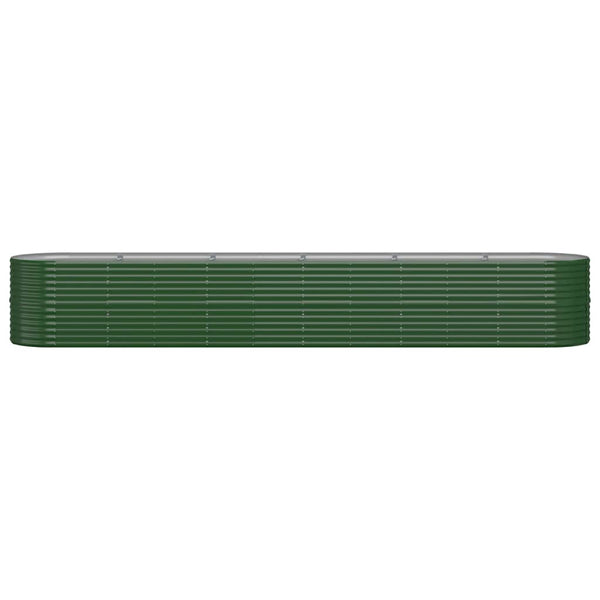 vidaXL Raised Garden Bed Galvanized Steel 440x80x68 cm Green