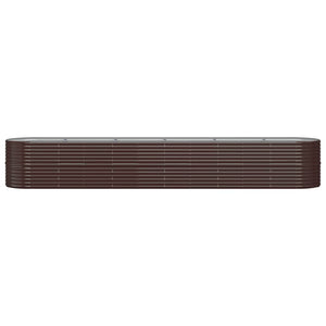 vidaXL Raised Garden Bed Galvanized Steel 440x80x68 cm Brown