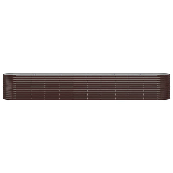 vidaXL Raised Garden Bed Galvanized Steel 440x80x68 cm Brown
