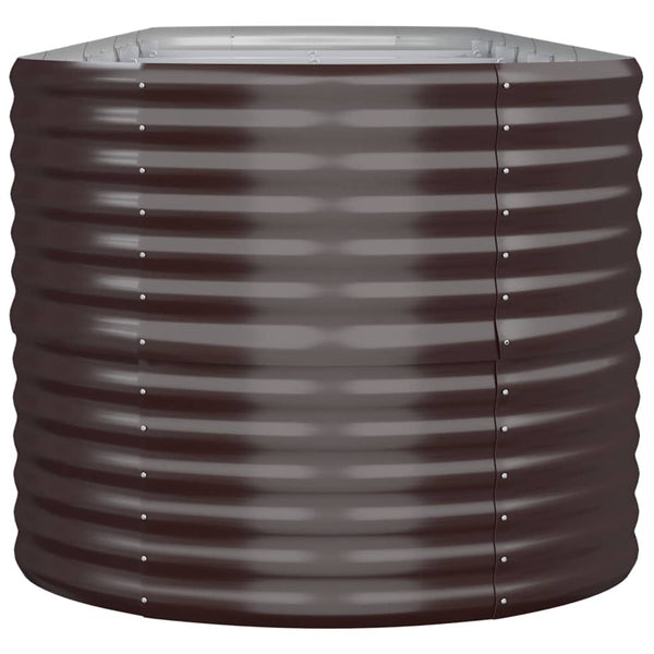 vidaXL Raised Garden Bed Galvanized Steel 440x80x68 cm Brown