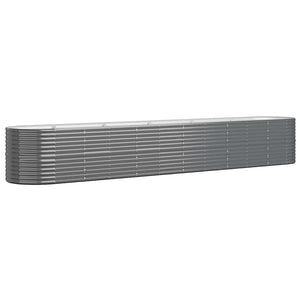 vidaXL Raised Garden Bed Galvanized Steel 440x80x68 cm Anthracite