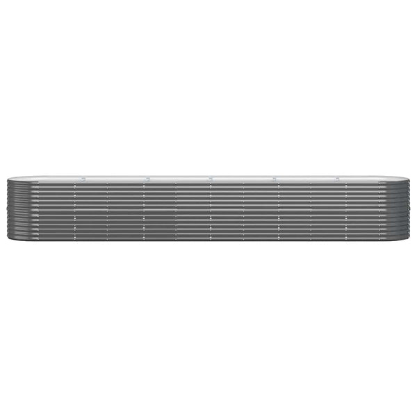 vidaXL Raised Garden Bed Galvanized Steel 440x80x68 cm Anthracite