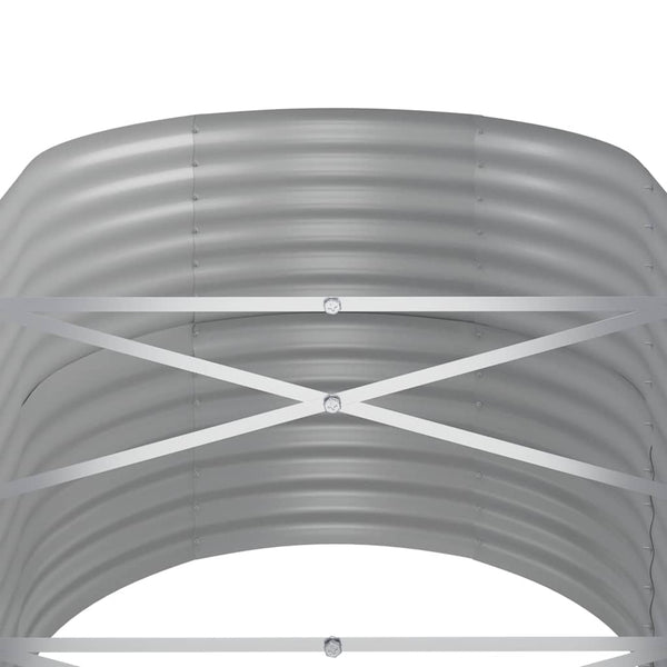 vidaXL Raised Garden Bed Galvanized Steel 440x80x68 cm Anthracite