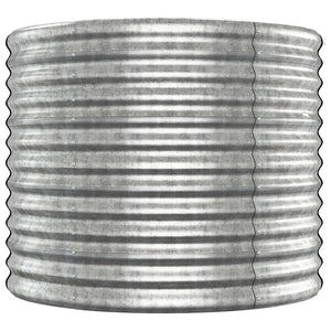 vidaXL Raised Garden Bed Powder-Coated Steel 512x80x68 cm Silver