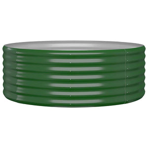vidaXL Raised Garden Bed Galvanized Steel 100x100x36 cm Green
